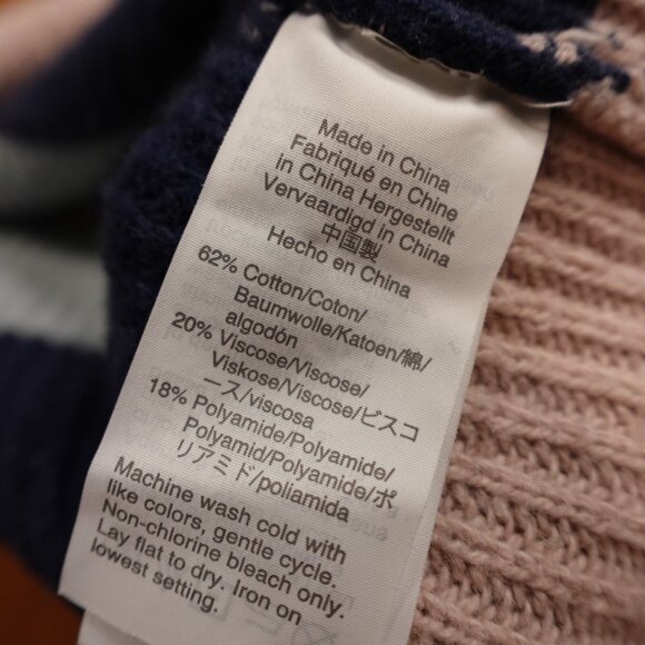 Madewell Thompson Pocket Pullover Sweater in Rainbow Stripe Heather Fawn Small - Picture 8 of 9